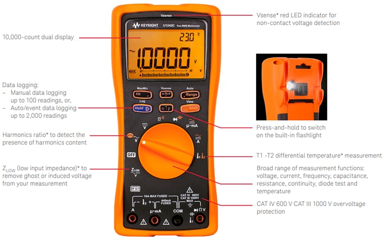Keysight Technologies U1240C Series Handheld Digital Multimeters